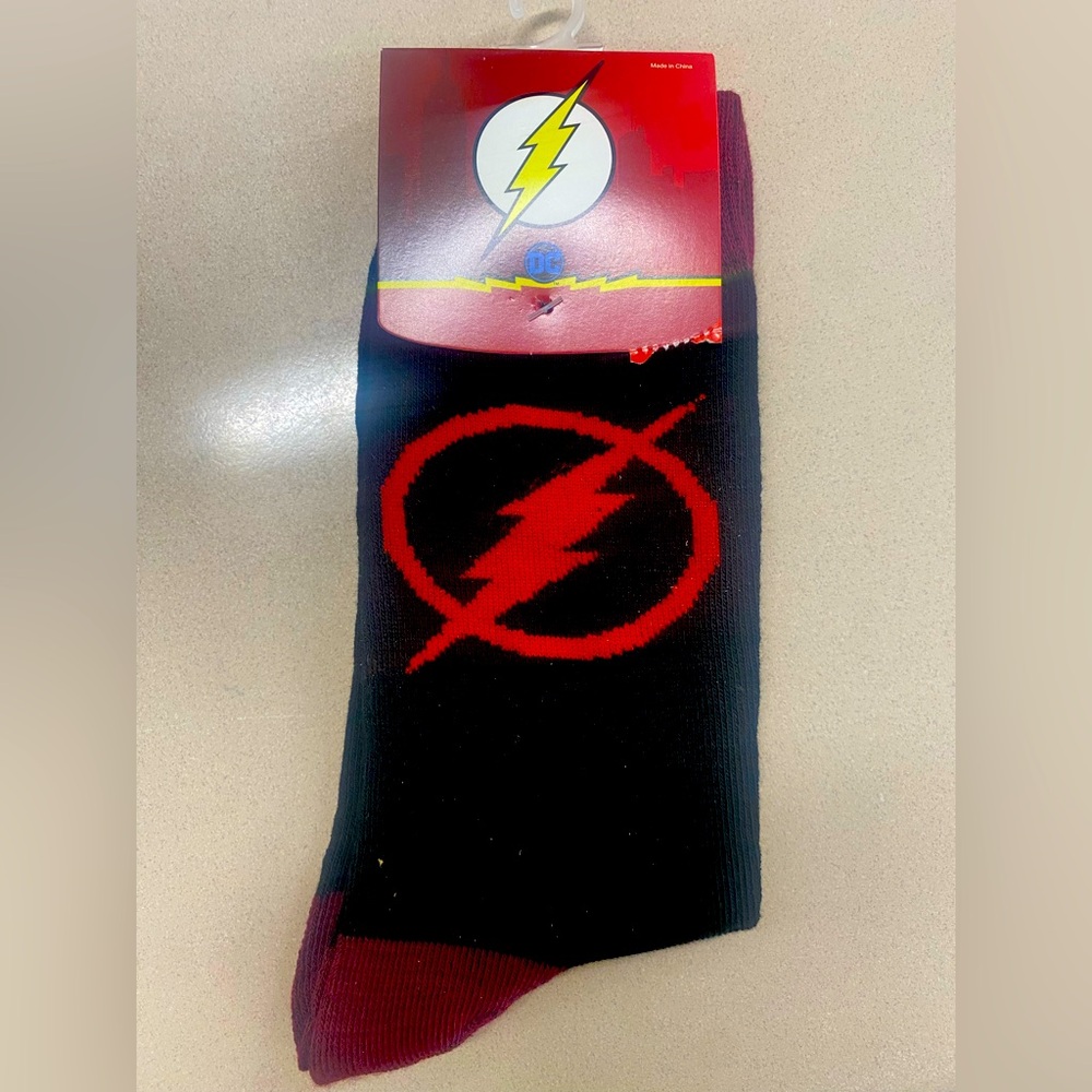 Bioworld Black and Red Casual Socks with Flash Design